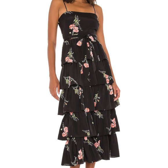 LIKELY Tiered Black Ruffle Sharon Dress - Picture 4 of 9